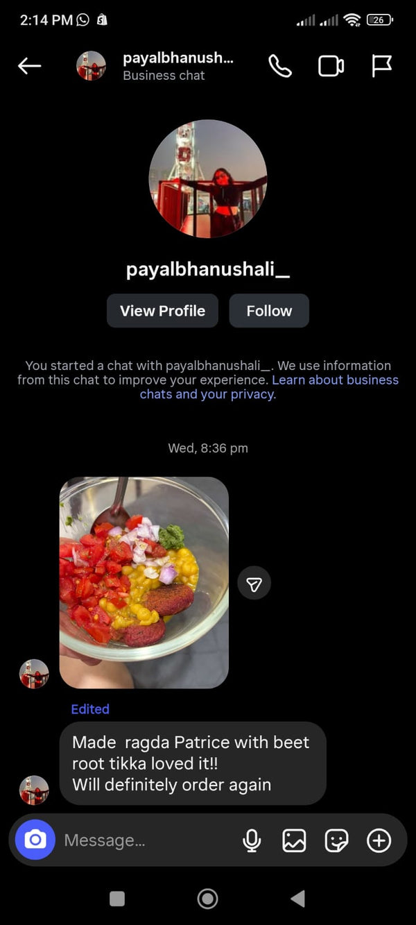Customer photo review by Payal Bhanushali